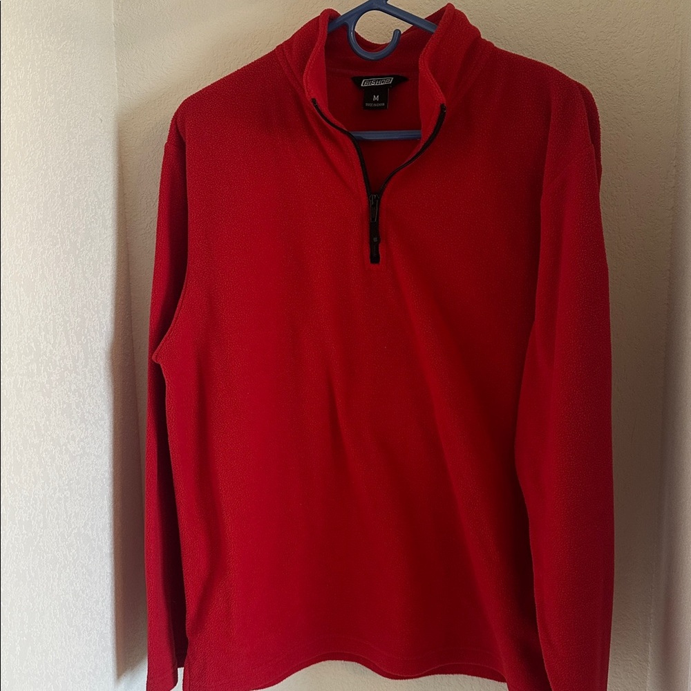 Apple Classic Red Zip-Up Men's Sweater